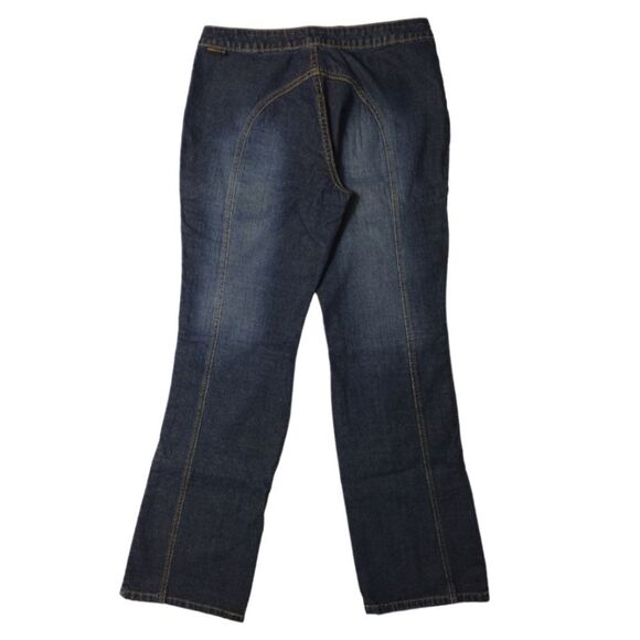 VTG 90s Rare Jordache Dark Wash Lo-Rise Lace Up Flare Jeans Size 11/12 - Picture 8 of 14